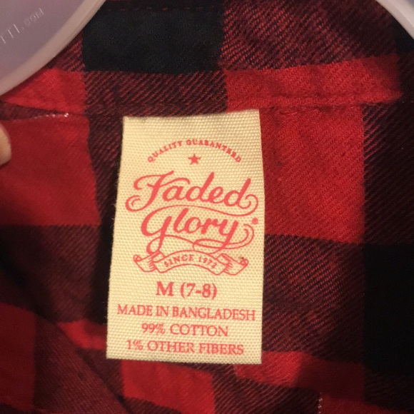Girl’s Flannel Buffalo Plaid Shirt - Picture 7 of 7